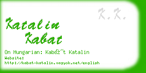 katalin kabat business card